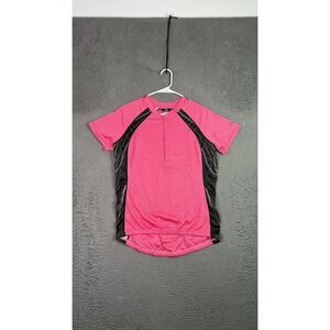 Canari Cycling Jersey Shirt Womens XL Pink Black Short Sleeve Performance Bike‎
